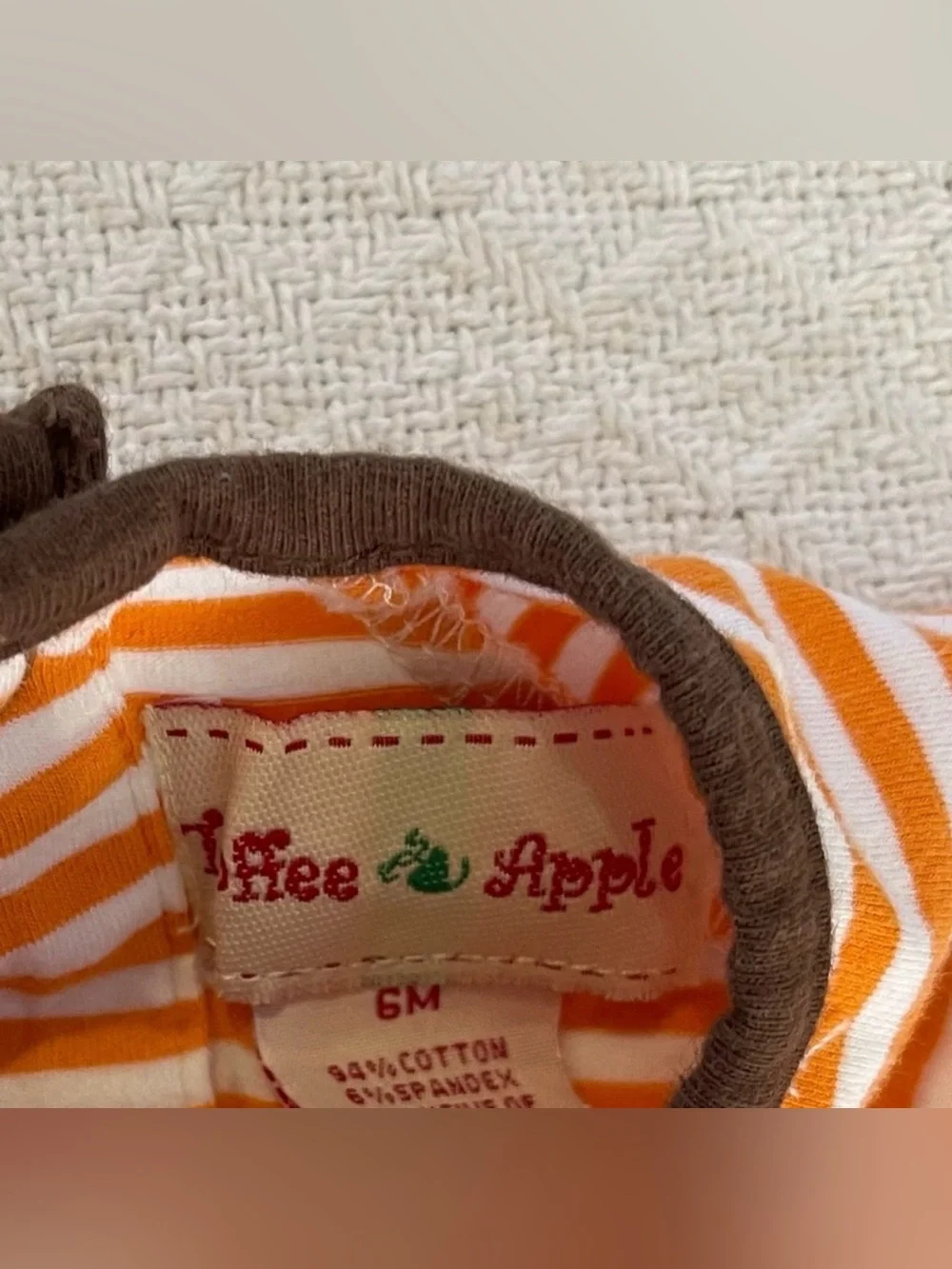 Toffee Apple My First Thanksgiving Orange and White Romper with Turkey Appliqué